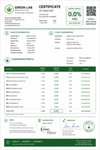 Analyse de laboratoire garantissant un CBD vape légal en France sans THC