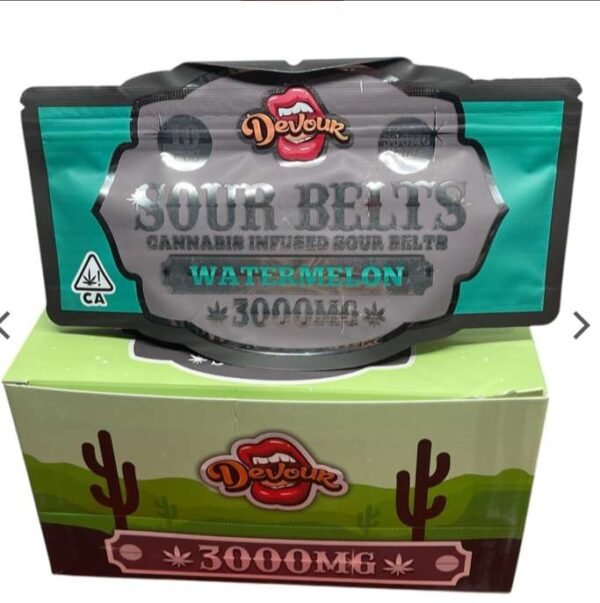 Devour Sour Belts watermelon 3000mg